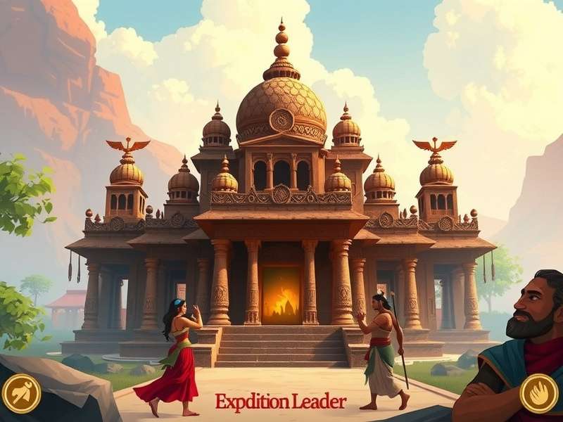 Sacred Expedition Leader gameplay showing deity interaction