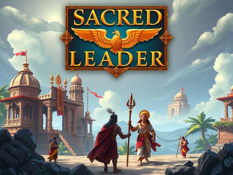 Sacred Expedition Leader game banner showing Indian temples and characters